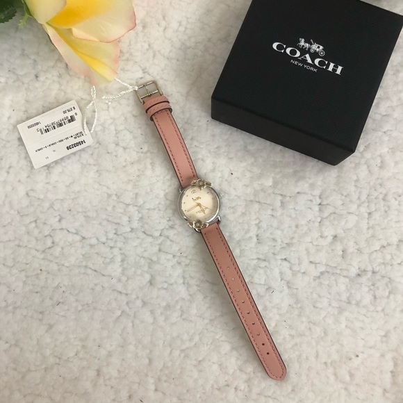 Authentic NWT Coach Delancey Tea Rose Blush Watch - Picture 7 of 8